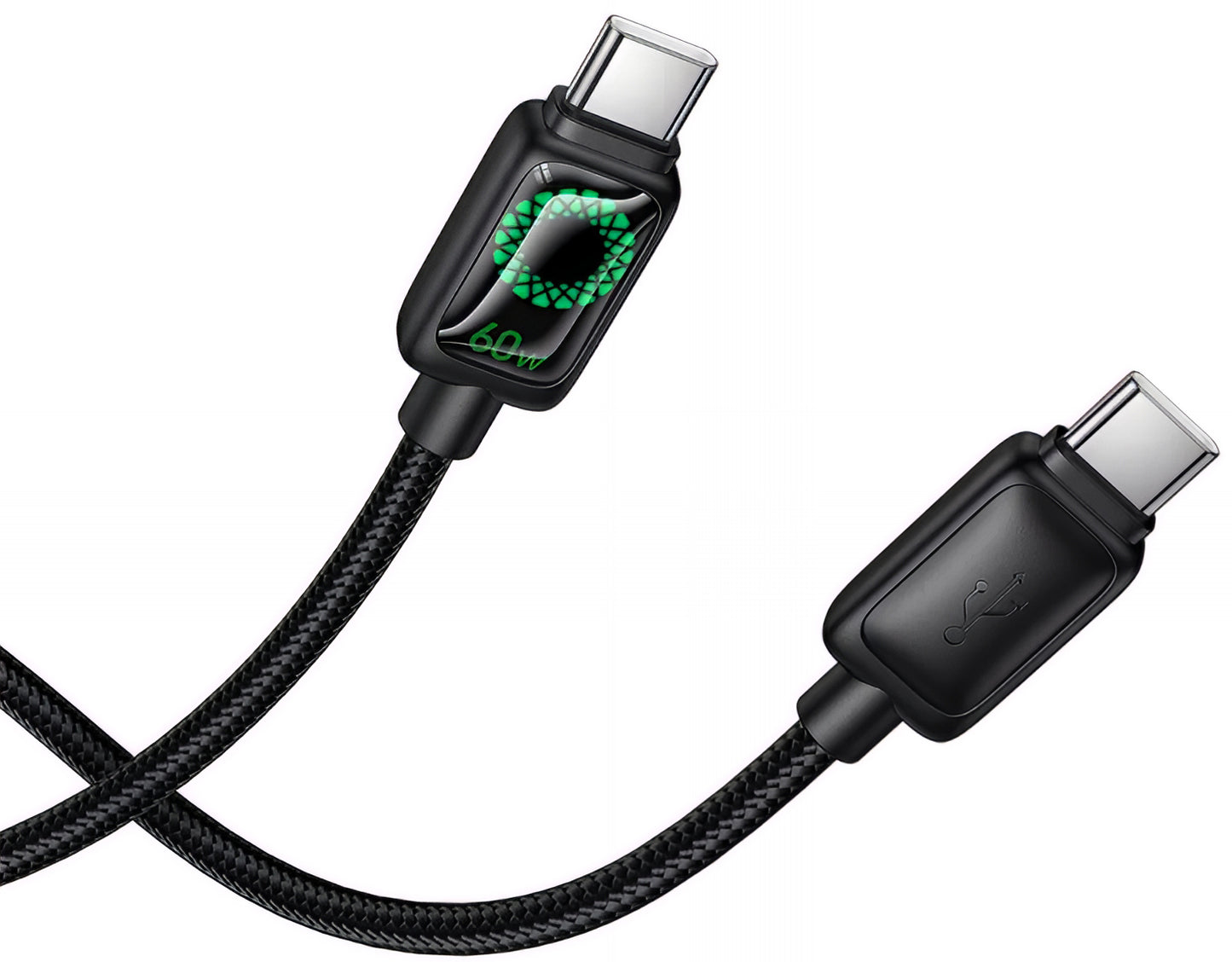 Câble de Données et de Charge USB-C - USB-C HOCO U146, 60W, 1.2m, Noir