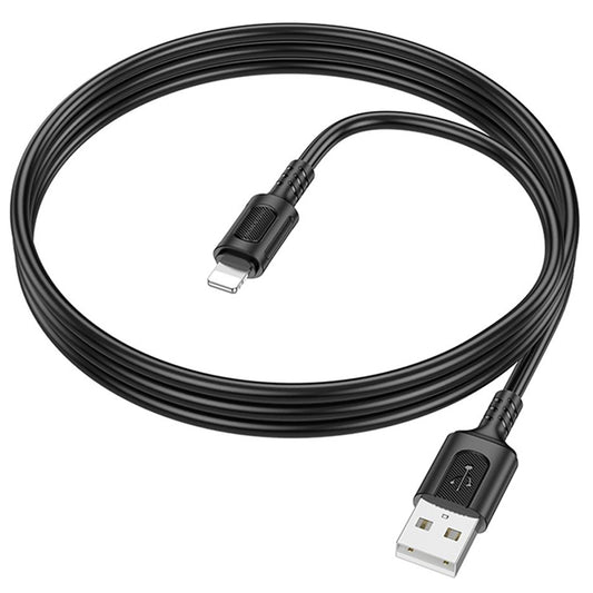 Daten- und Ladekabel USB-A - Lightning Borofone BX111 Feliz, 18W, 1m, Schwarz