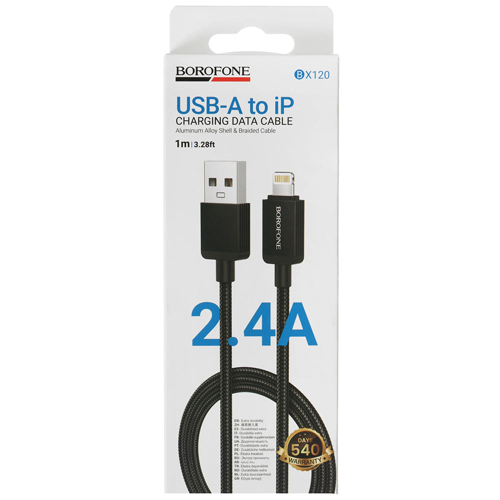Cavo Dati e Ricarica USB-A - Lightning Borofone BX120 Placer, 18W, 1m, Nero