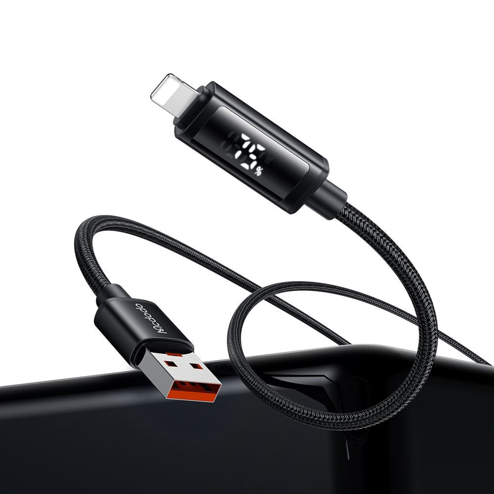 Daten- und Ladekabel USB-A - Lightning McDodo CA-7970 Display, 18W, 1,2m, Schwarz