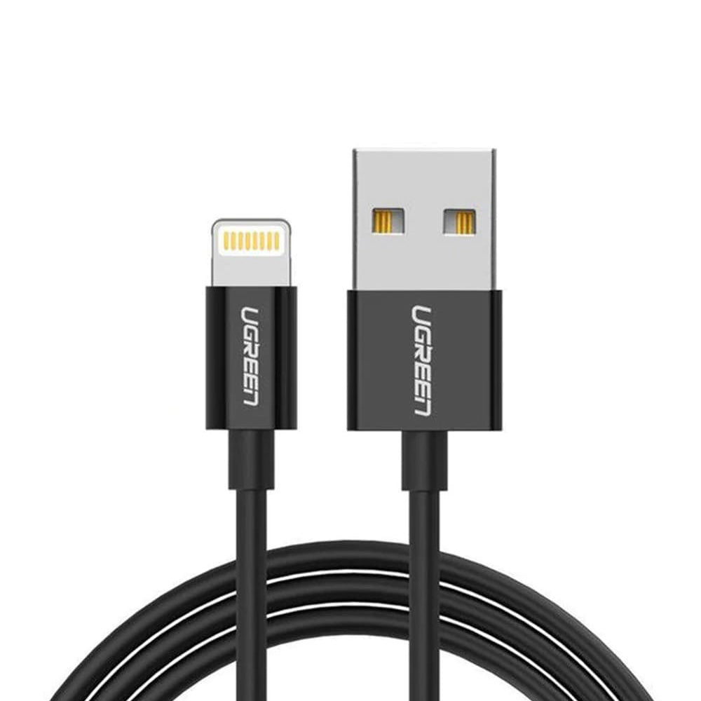 Câble de Données et de Charge USB-A - Lightning UGREEN 80823, 18W, 2m, Noir