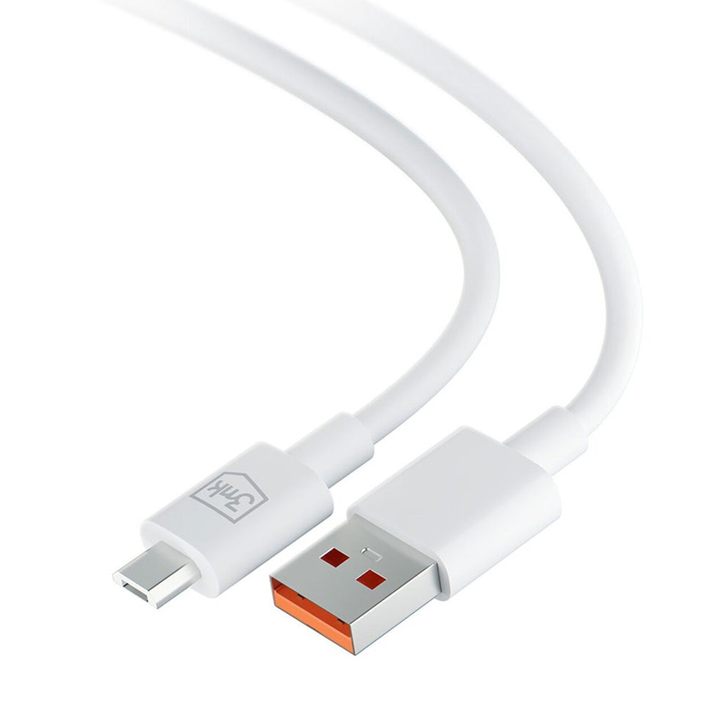 Câble de Données et de Charge USB-A - microUSB 3MK Hyper, 18W, 1.2m, Blanc