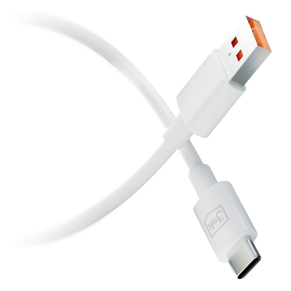 Daten- und Ladekabel USB-A - USB-C 3MK Hyper, 60W, 1.2m, Weiß