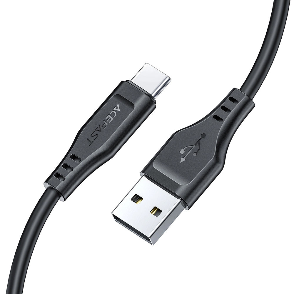 Câble de Données et de Charge USB-A - USB-C Acefast C3-03, 60W, 1.2m, Noir