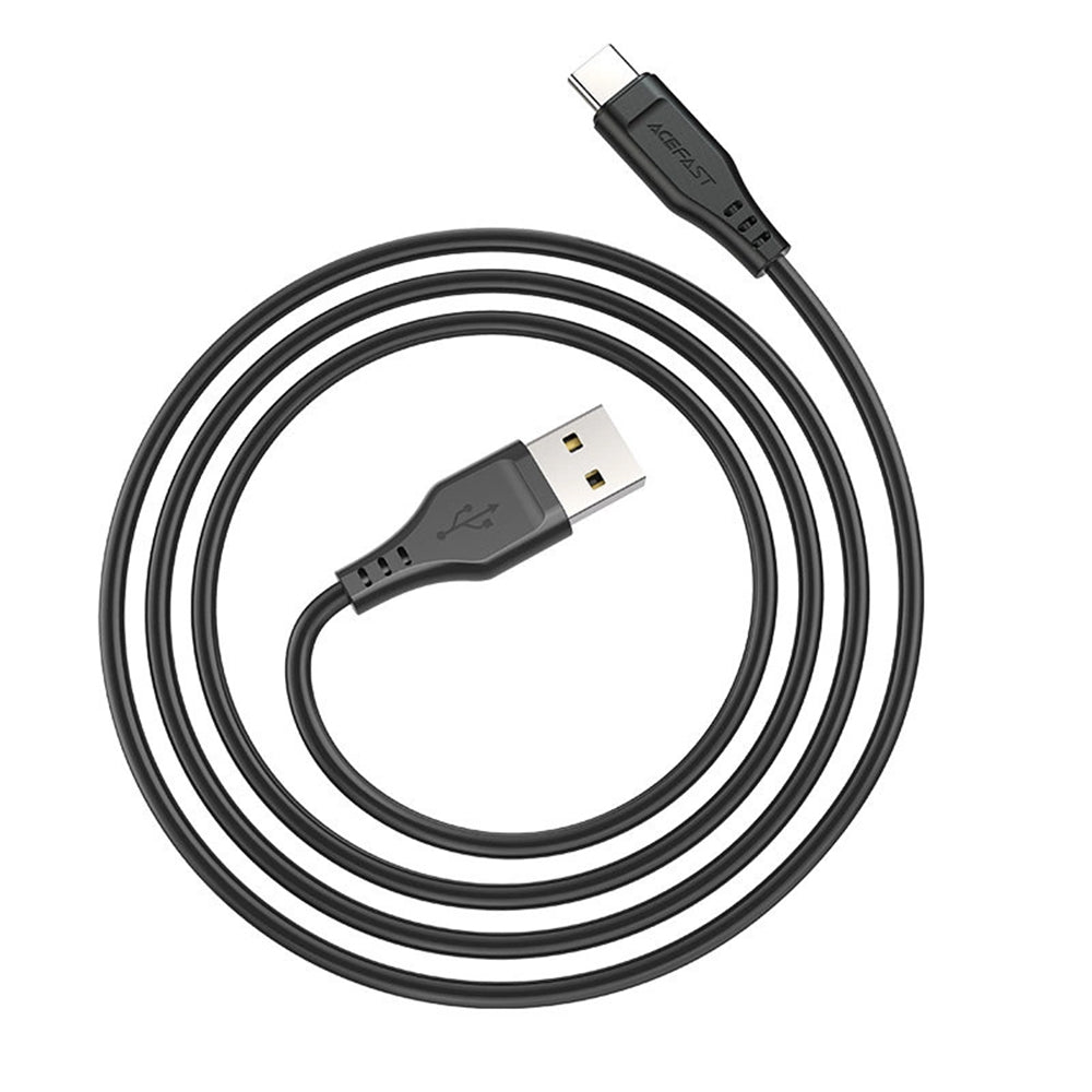 Câble de Données et de Charge USB-A - USB-C Acefast C3-03, 60W, 1.2m, Noir