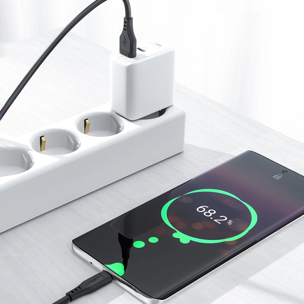 Câble de Données et de Charge USB-A - USB-C Acefast C3-03, 60W, 1.2m, Noir