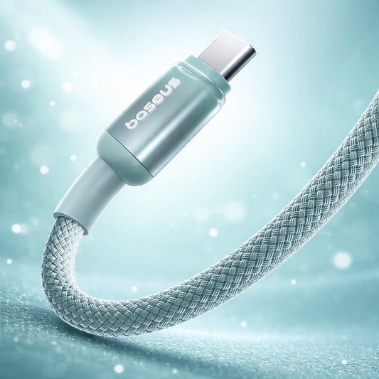 Câble de Données et de Charge USB-A - USB-C Baseus Discolor, 100W, 1m, Bleu Vert E0420801