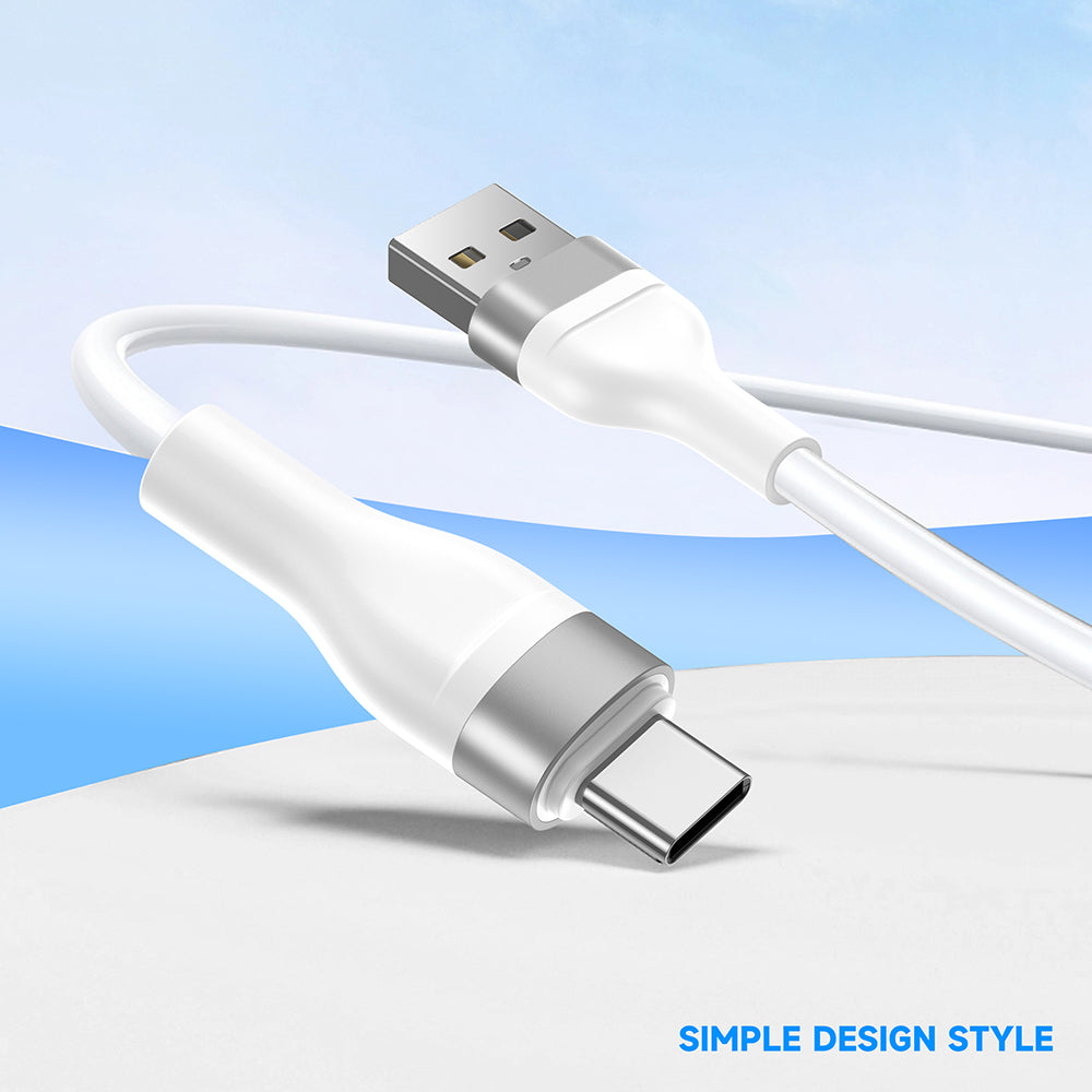 Câble de Données et de Charge USB-A - USB-C Lito LD02C, 18W, 1.2m, Blanc