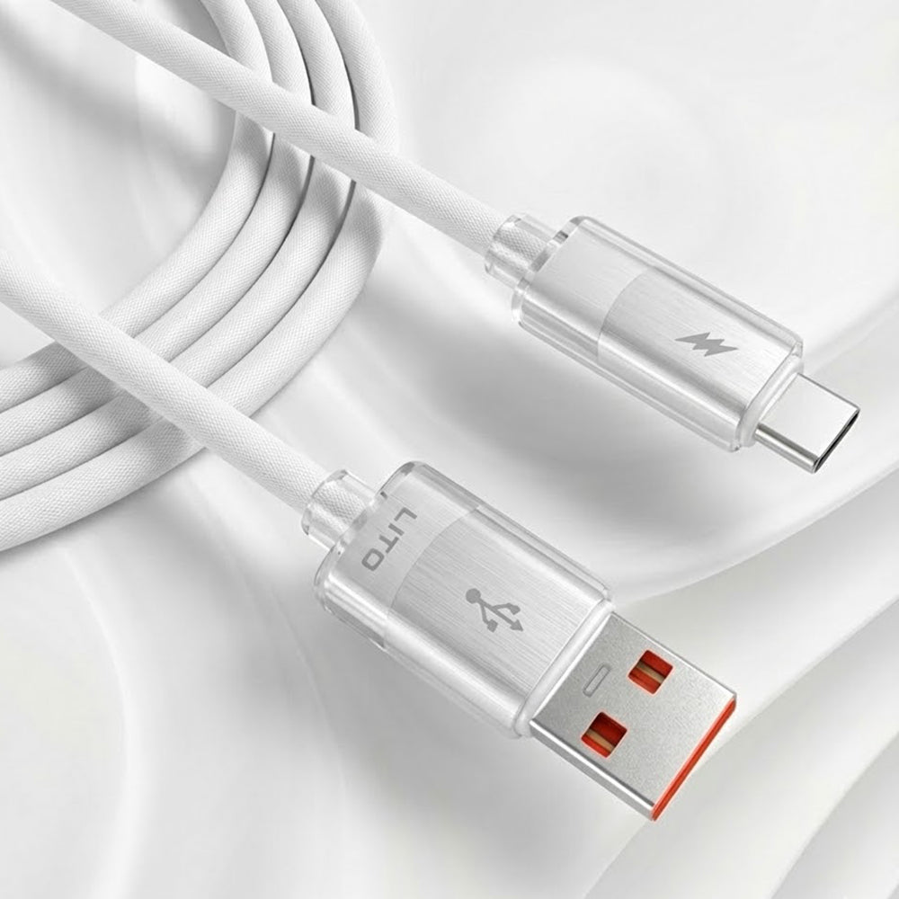Câble de Données et de Charge USB-A - USB-C Lito LD07, 18W, 1m, Blanc