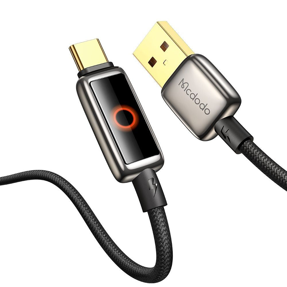 Câble de Données et de Charge USB-A - USB-C McDodo CA-6650 Auto Power Off, 100W, 1.2m, Noir