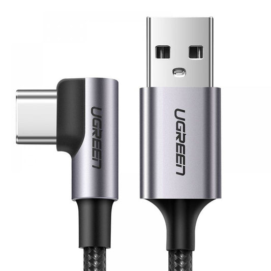 Câble de Données et de Charge USB-A - USB-C UGREEN US284 Angled, 18W, 0.5m, Gris