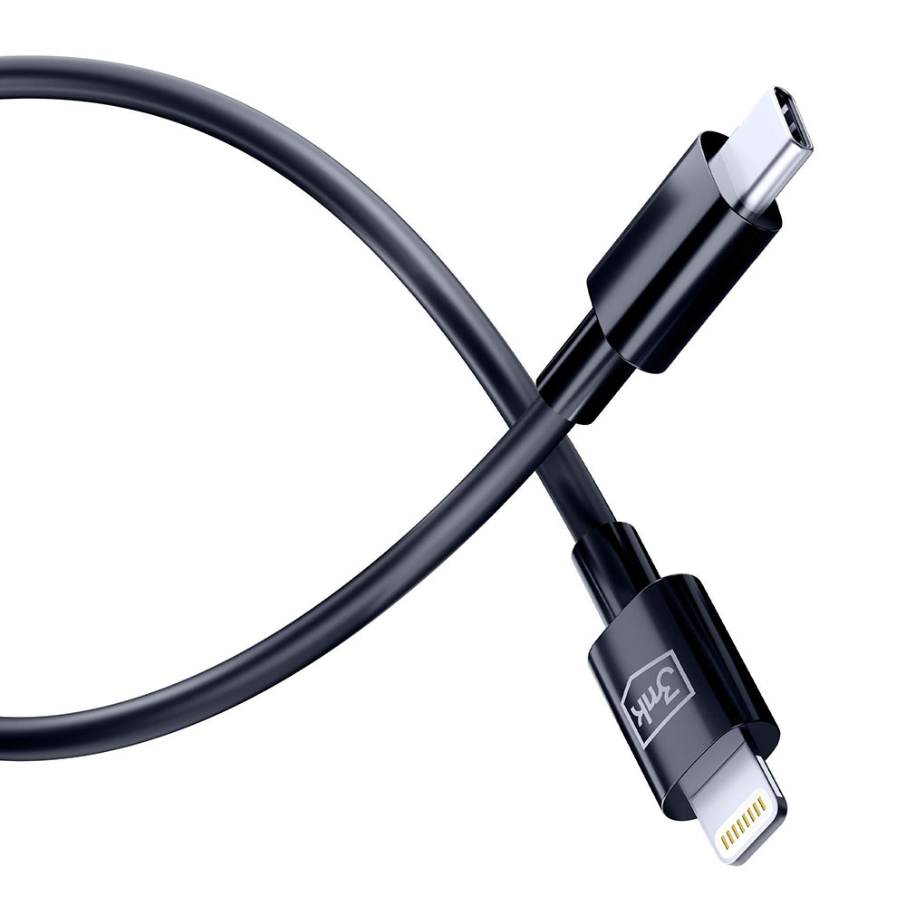 Cavo Dati e Ricarica USB-C - Lightning 3MK Hyper, 20W, 1,2m, Bianco