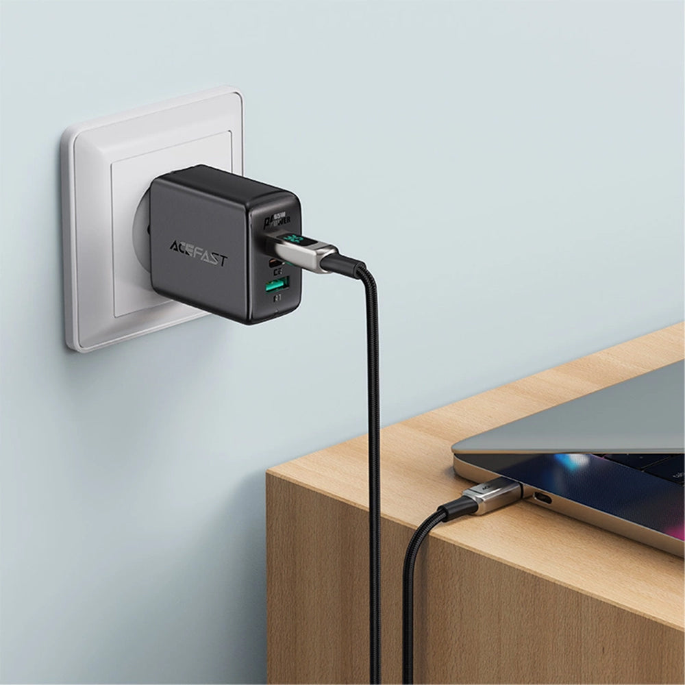 Cavo Dati e Ricarica USB-C - Lightning Acefast C6-01 Display, 20W, 1.2m, Nero