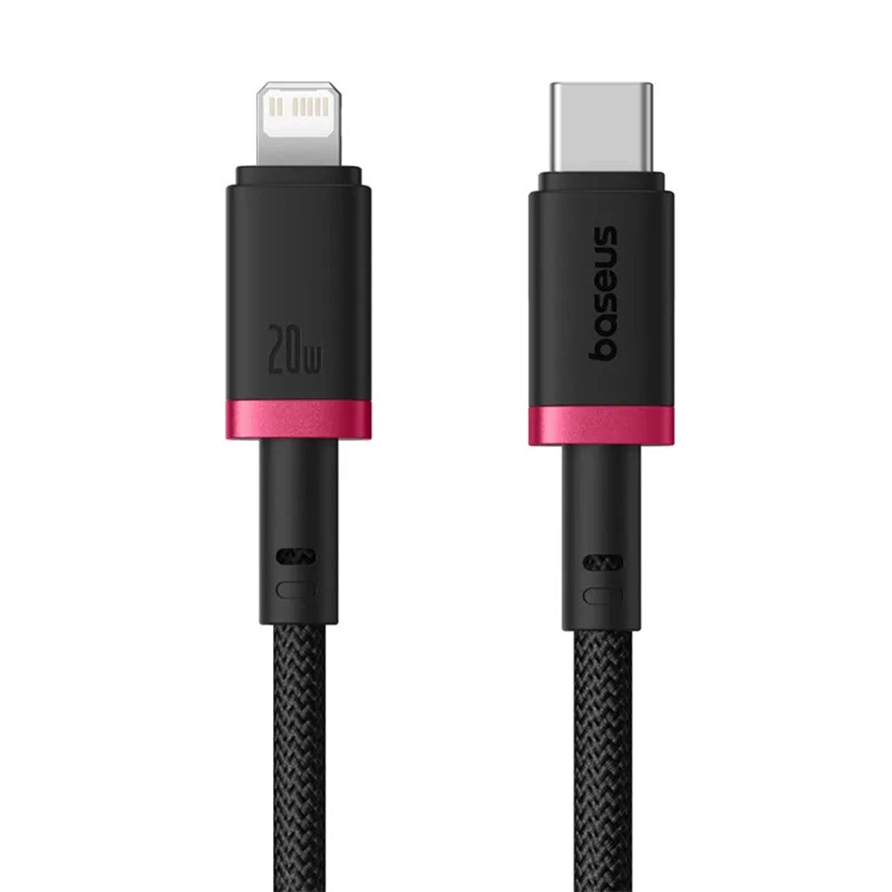 Câble de Données et de Charge USB-C - Lightning Baseus Dura Series, 20W, 2m, Rouge Noir E0420802