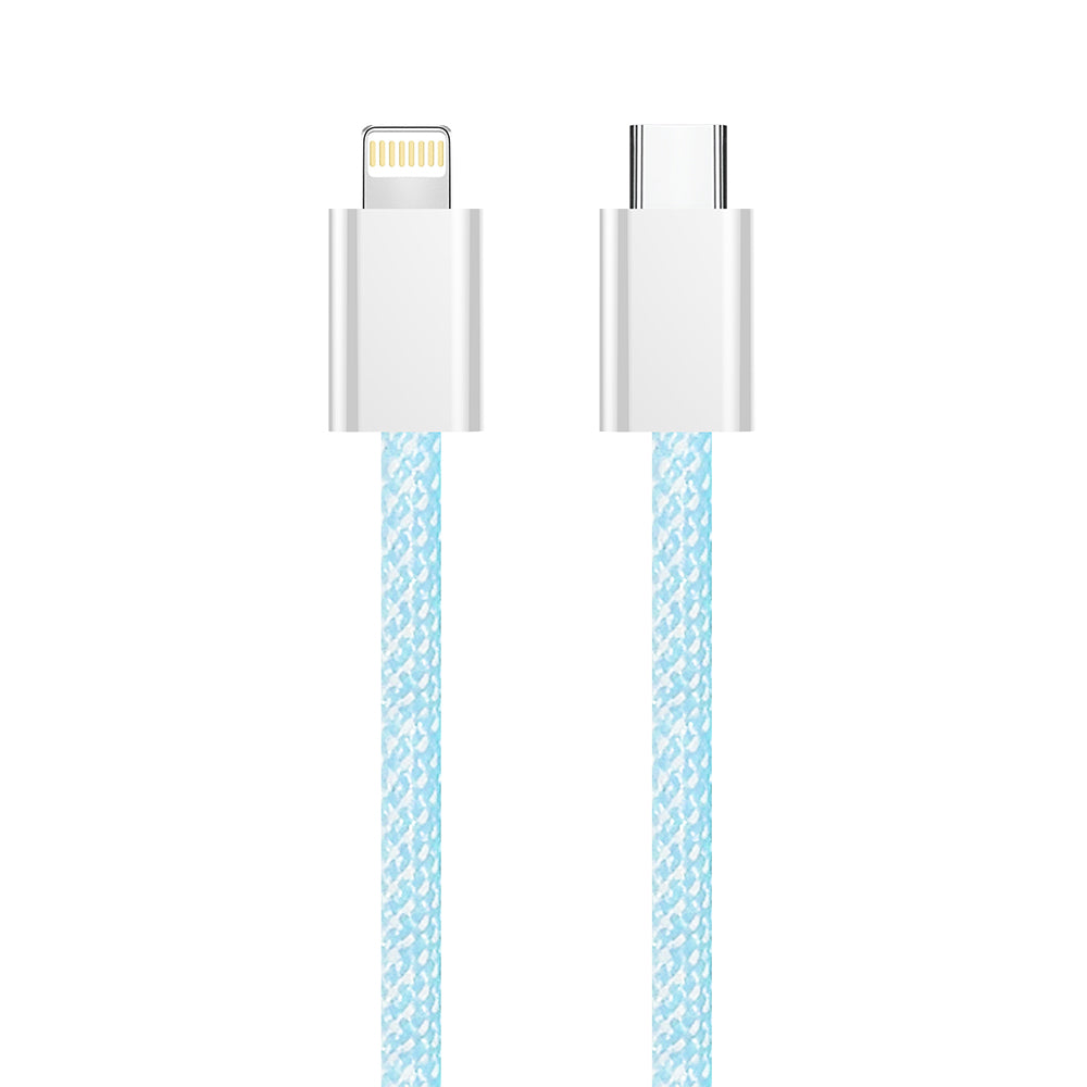 Câble de Données et de Charge USB-C - Lightning ColorWay CW-CBPDCL061, 27W, 1m, Bleu