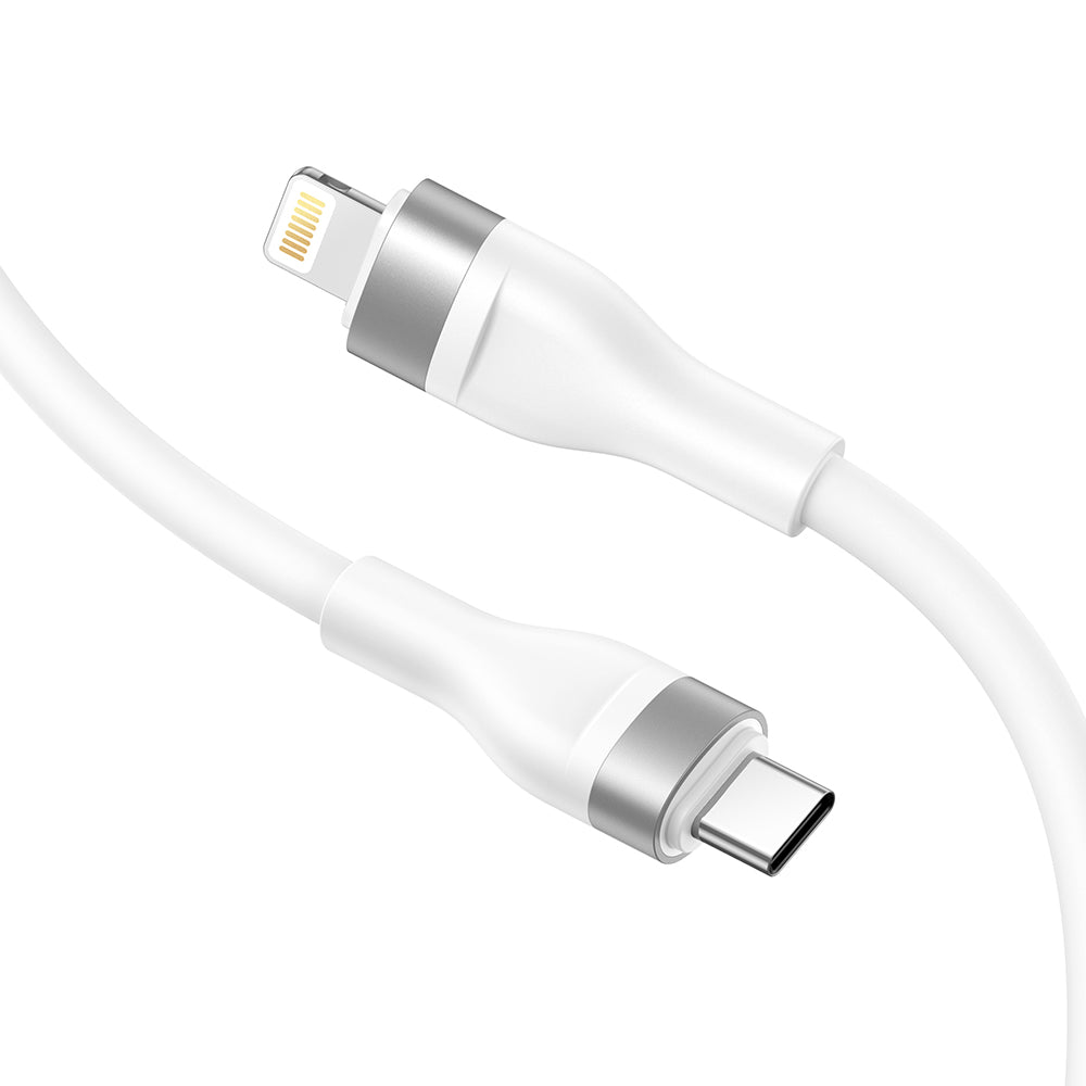 Câble de Données et de Charge USB-C - Lightning Lito LD02CL, 30W, 1.2m, Blanc