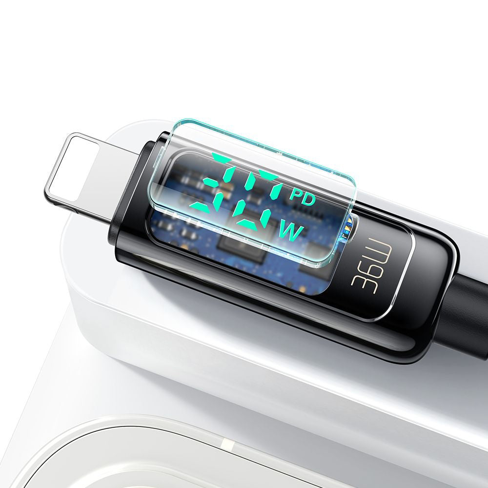 Câble de Données et de Charge USB-C - Lightning McDodo CA-8810 Display, 36W, 1.2m, Noir