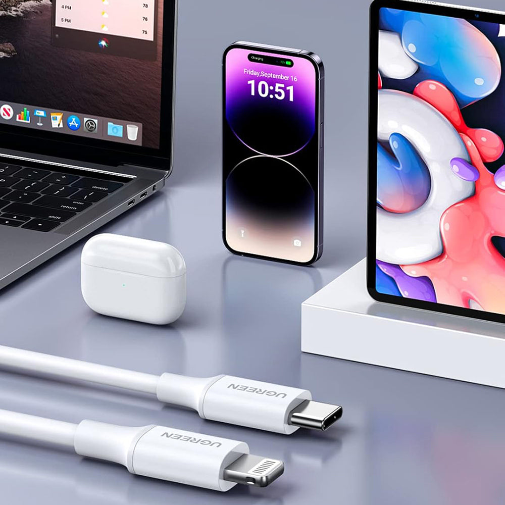 Cavo Dati e Ricarica USB-C - Lightning UGREEN US171 (10493), 20W, 1m, Bianco