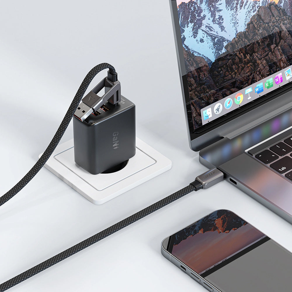 USB-C Data and Charging Cable - USB-A / USB-C Acefast C13-04, 60W, 1.2m, Black