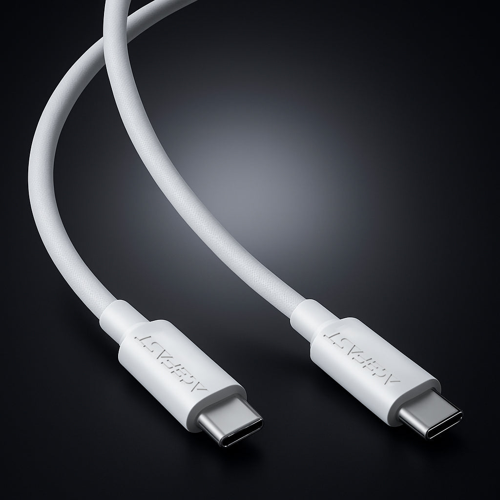 Câble de données et de charge USB-C - USB-C Acefast C18-03, 60W, 1.2m, Blanc