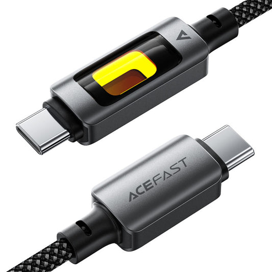 Câble de données et de charge USB-C - USB-C Acefast C21-03, 60W, 1.2m, Noir