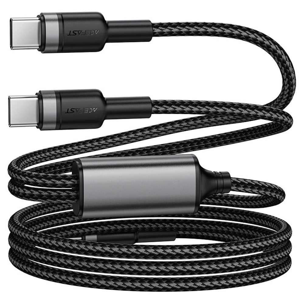 Câble de Données et de Charge USB-C - 2 x USB-C Acefast C22-02, 100W, 1.25m, Noir