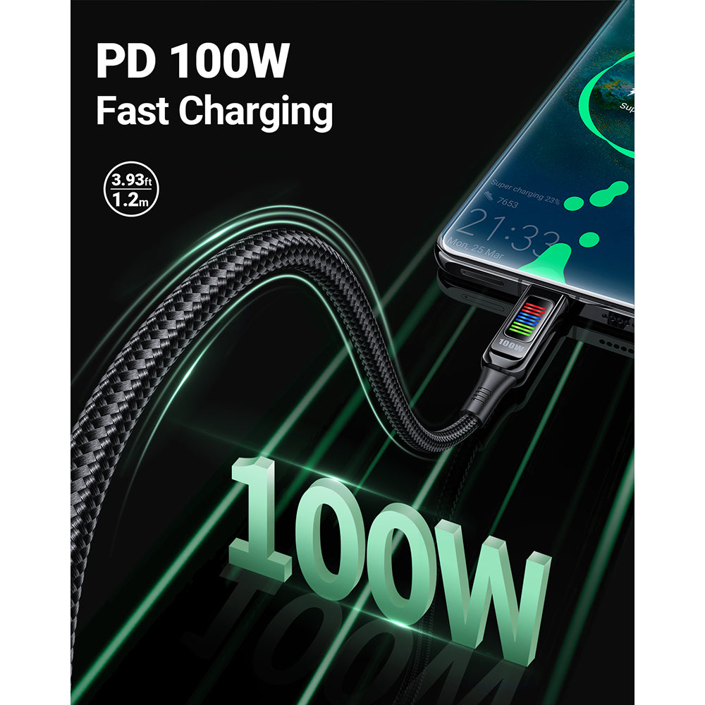 Cavo Dati e Ricarica USB-C - USB-C Acefast C7-03, 100W, 1.2m, Nero