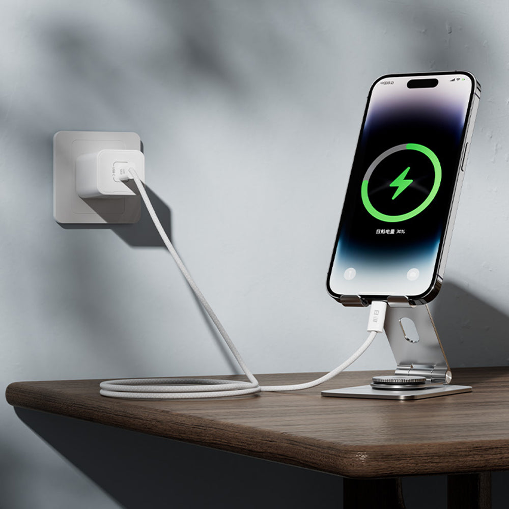 Câble de Données et de Charge USB-C - USB-C Blueo, 100W, 1.2m, Blanc