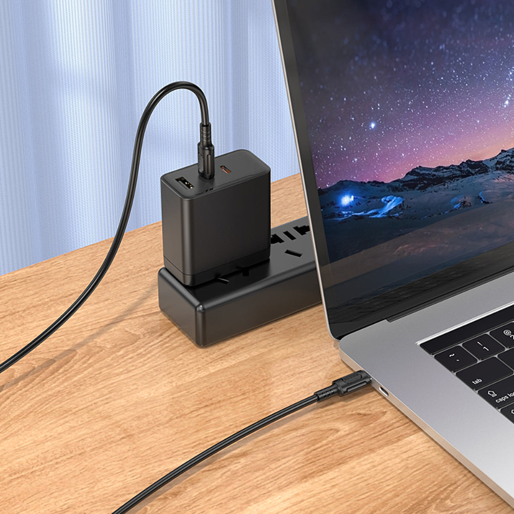 USB-C Data and Charging Cable - USB-C Borofone BX111 Feliz, 60W, 1m, Black