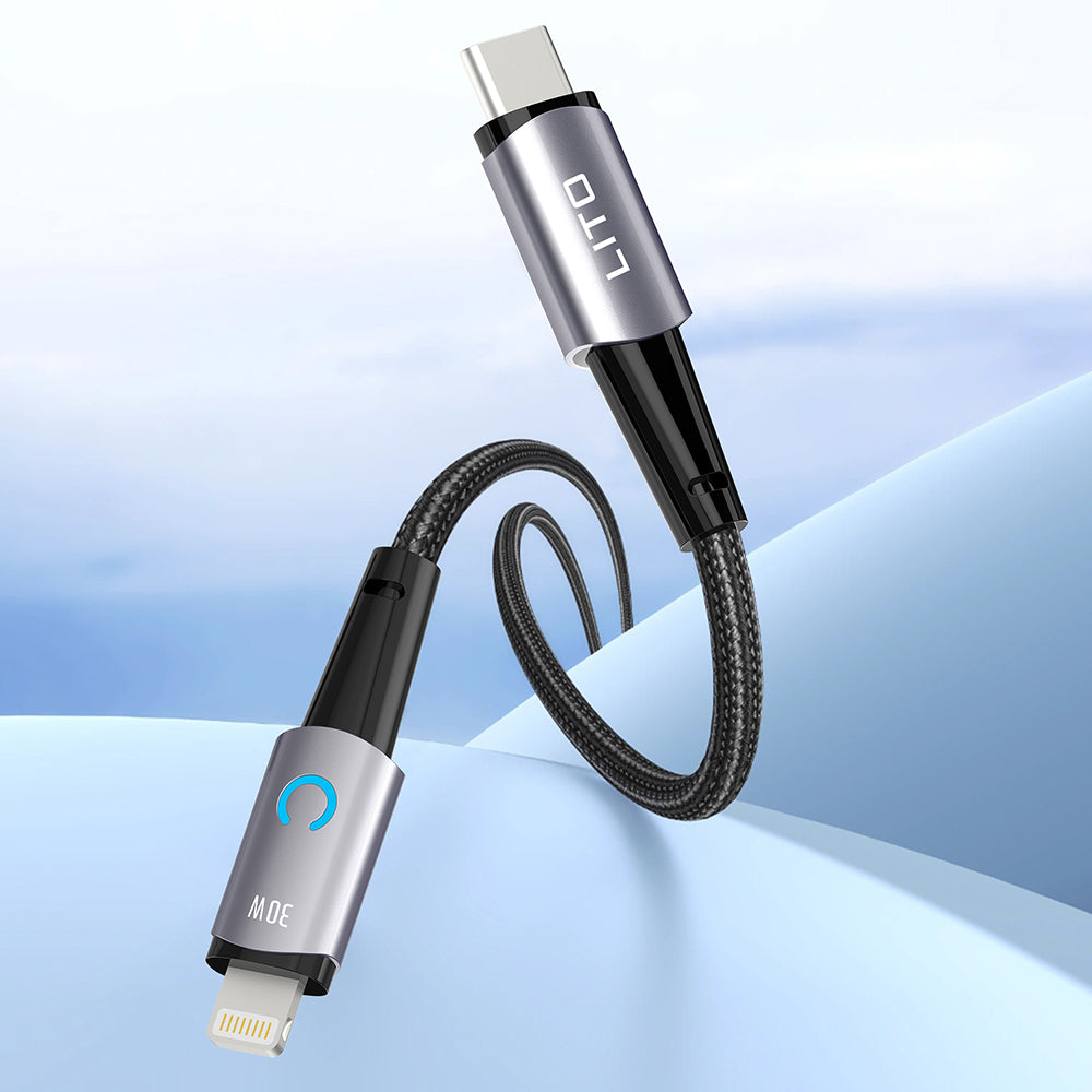Câble de Données et de Charge USB-C - USB-C Lito LD10CC, 60W, 1m, Noir