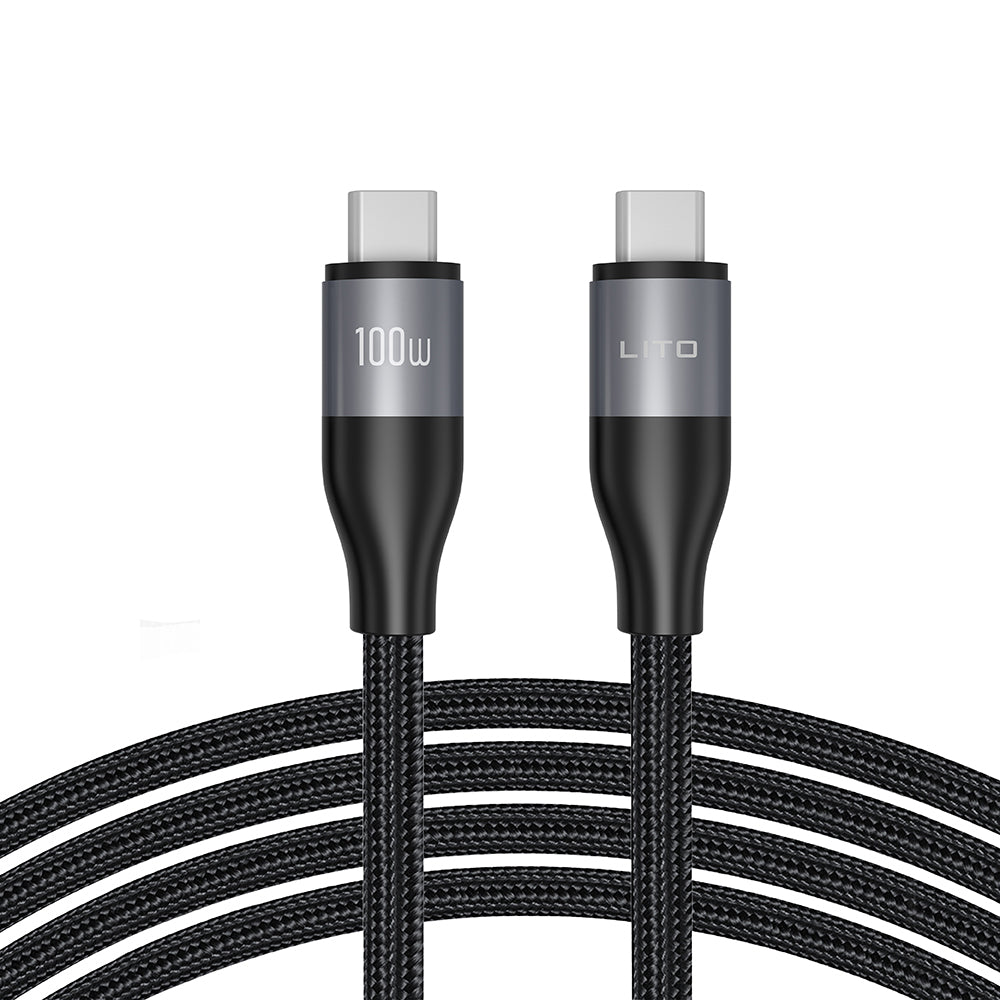 Cavo Dati e Ricarica USB-C - USB-C Lito LD23CC, 100W, 1m, Grigio
