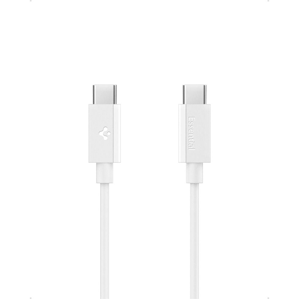 Câble de Données et de Charge USB-C - USB-C Spigen Essential, 60W, 2m, Blanc ACA08719