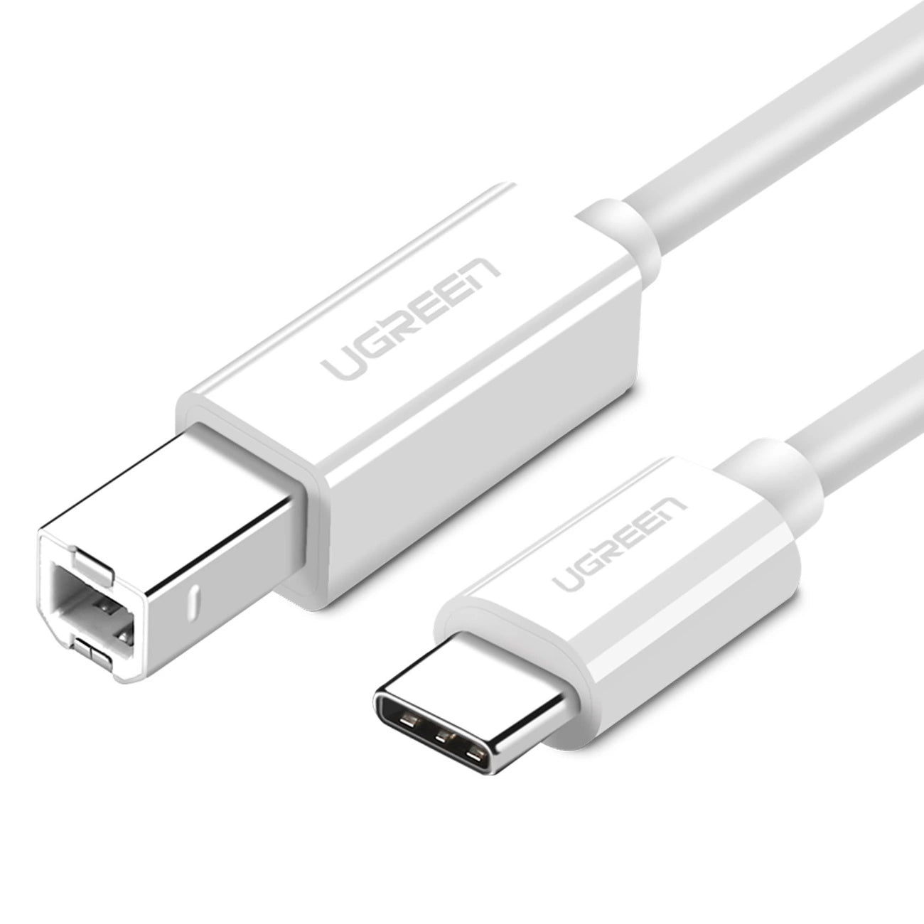 Cavo Stampante UGREEN US241, USB-C - USB-B, 1.5m, Bianco