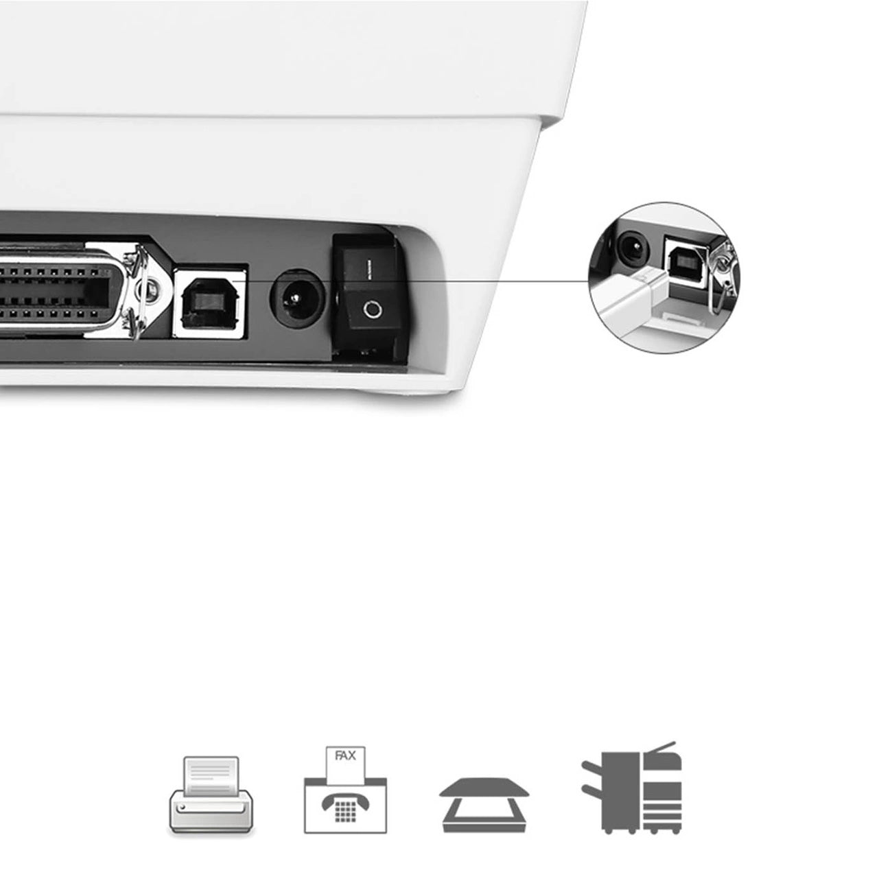 Cavo Stampante UGREEN US241, USB-C - USB-B, 1.5m, Bianco