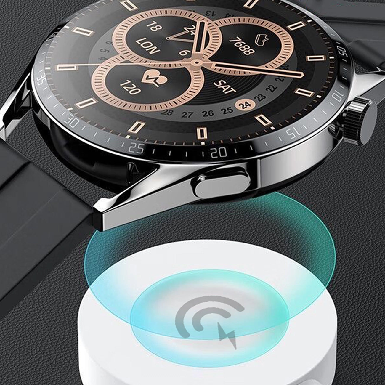 Dudao A12H Wireless-Ladegerät für Huawei Watch Series, USB-A, Weiß