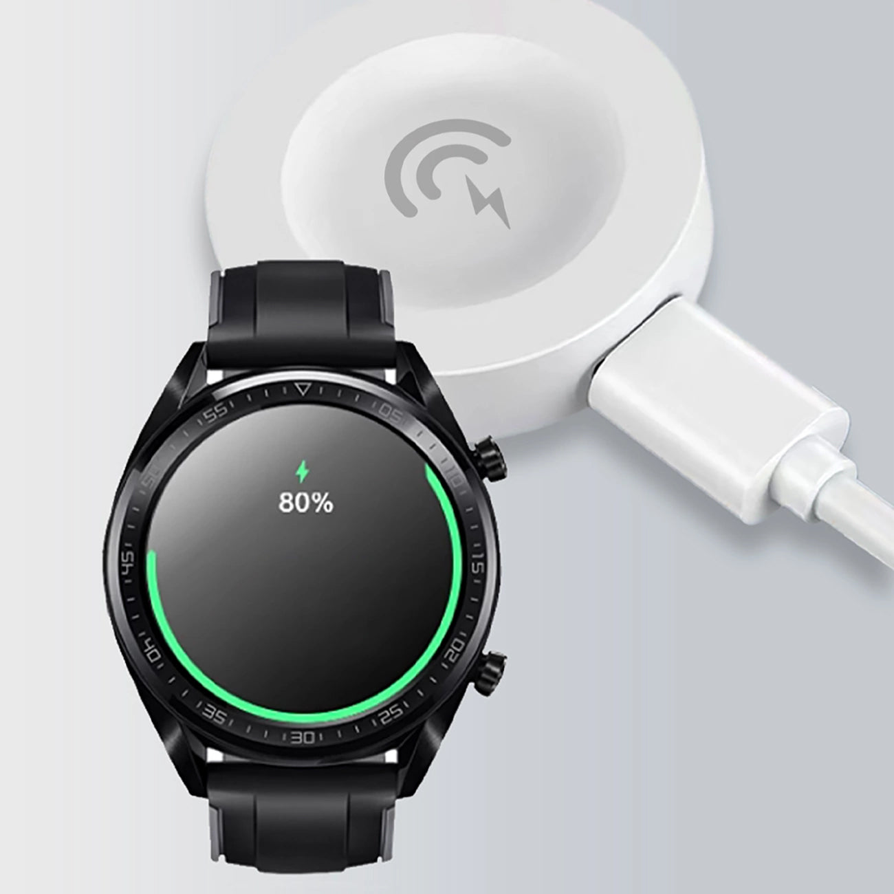Dudao A12H Wireless-Ladegerät für Huawei Watch Series, USB-A, Weiß