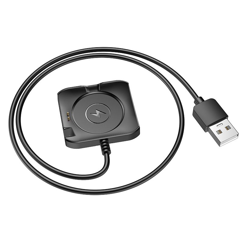 Ladekabel für HOCO Y28 Smartwatch, USB-A, Schwarz