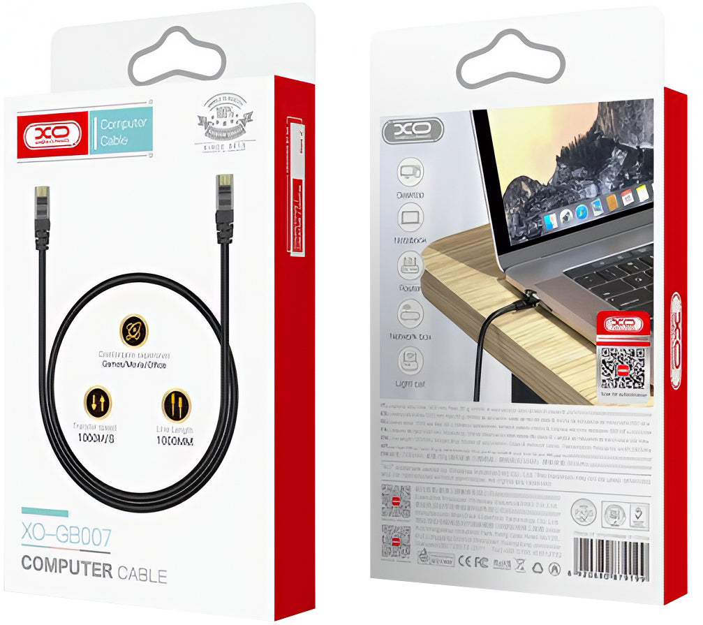 Cavo Retea XO Design GB007, UTP, Cat6, 1m, Nero