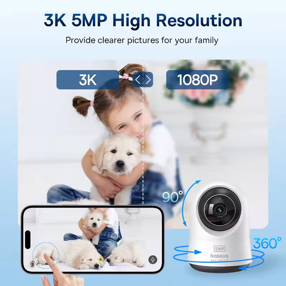 Telecamera di Sorveglianza Baseus P1 Pro, Wi-Fi, 3K, Interno S0TW002131