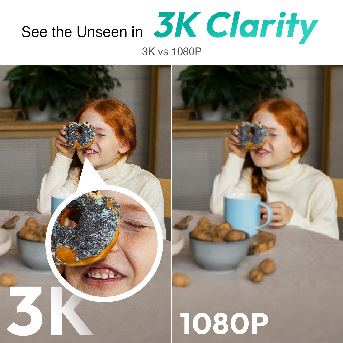 Telecamera di sorveglianza Botslab 2C Pro C222, Wi-Fi, 3K, interno