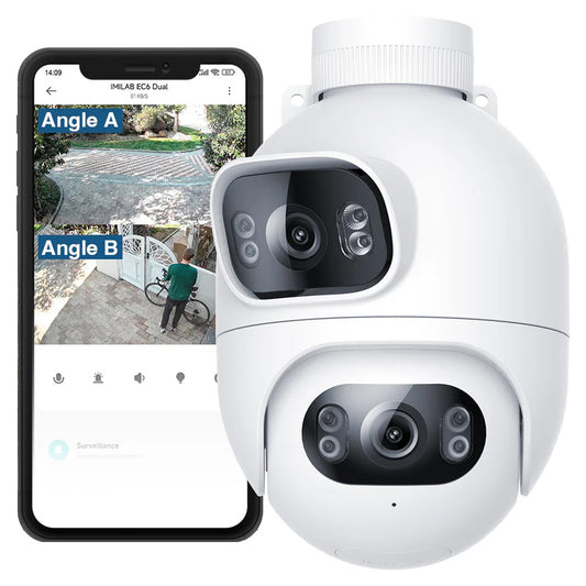 iMILAB Caméra de surveillance iMILAB EC6 Dual, Wi-Fi, 2K, IP66, Outdoor CMSXJ68A