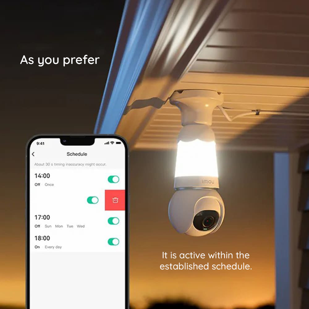 Caméra de Surveillance Imou Bulb, Wi-Fi, 2K, Intérieur, Blanche IPC-S6DP-5M0WEB-E27