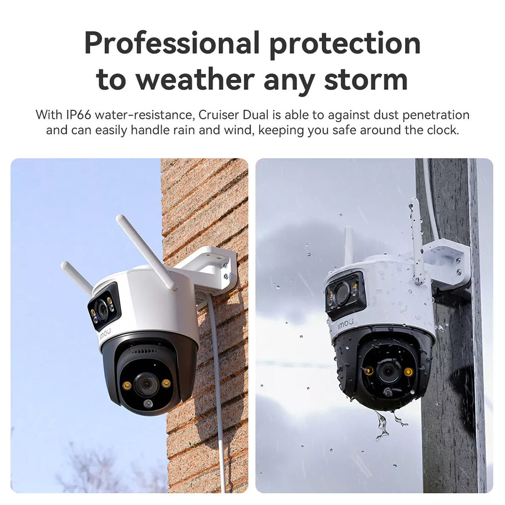 Telecamera di Sorveglianza Imou Cruiser Dual, Wi-Fi, 2.8K + 2.8K, IP66, Esterno, Bianca IPC-S7XP-10M0WED-0360B