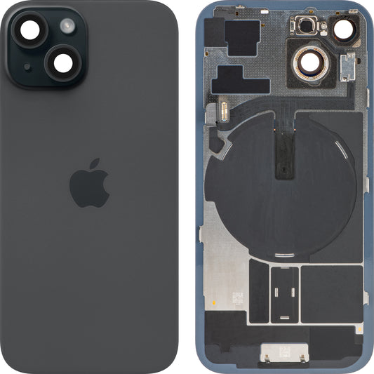 Coperchio della batteria dell'iPhone 15 di Apple, nero, sostituzione