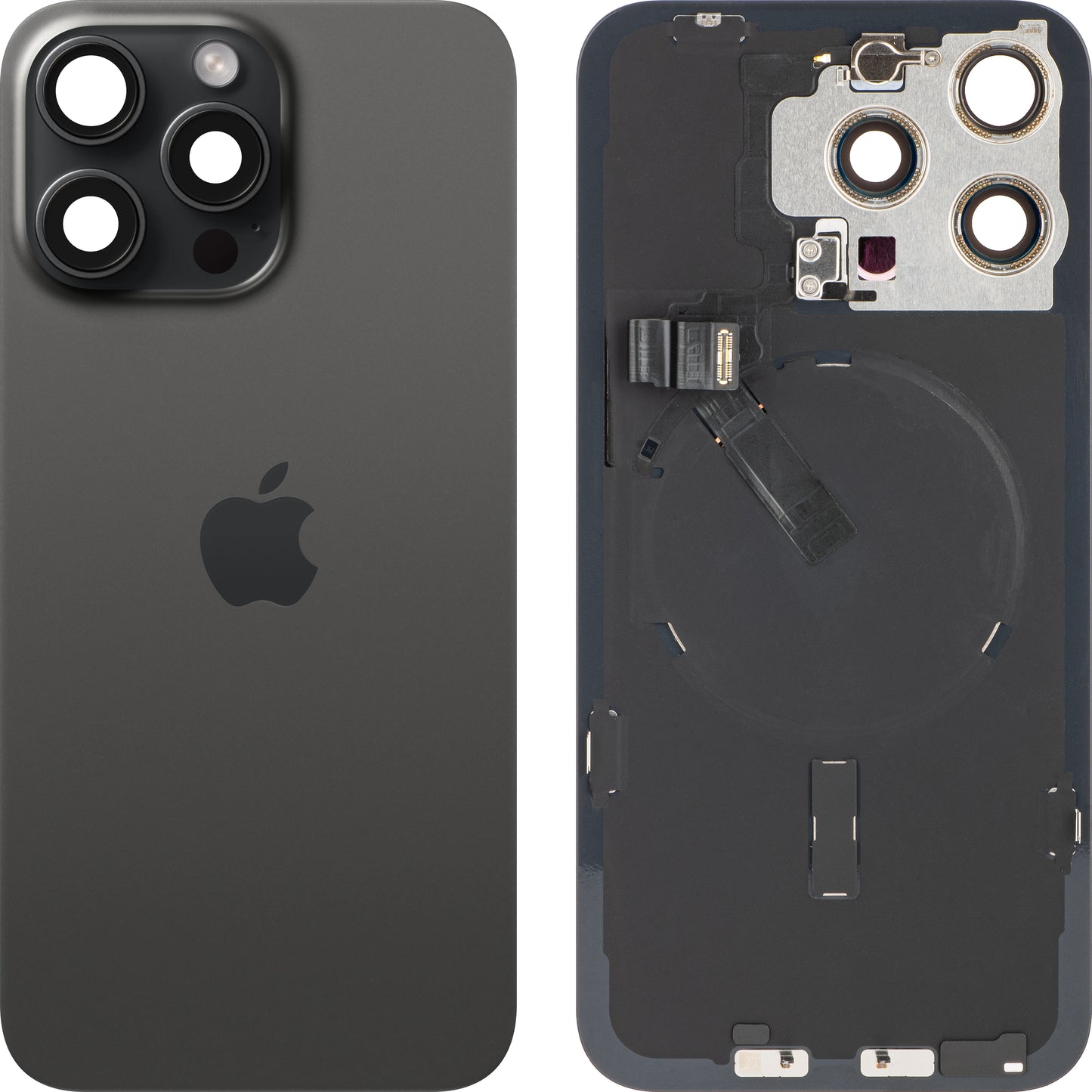 Batteriedeckel Apple iPhone 15 Pro Max, Schwarz (Black Titanium), Swap
