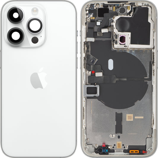Apple iPhone 14 Pro Battery Cover, avec Middle Case, Silver, Swap