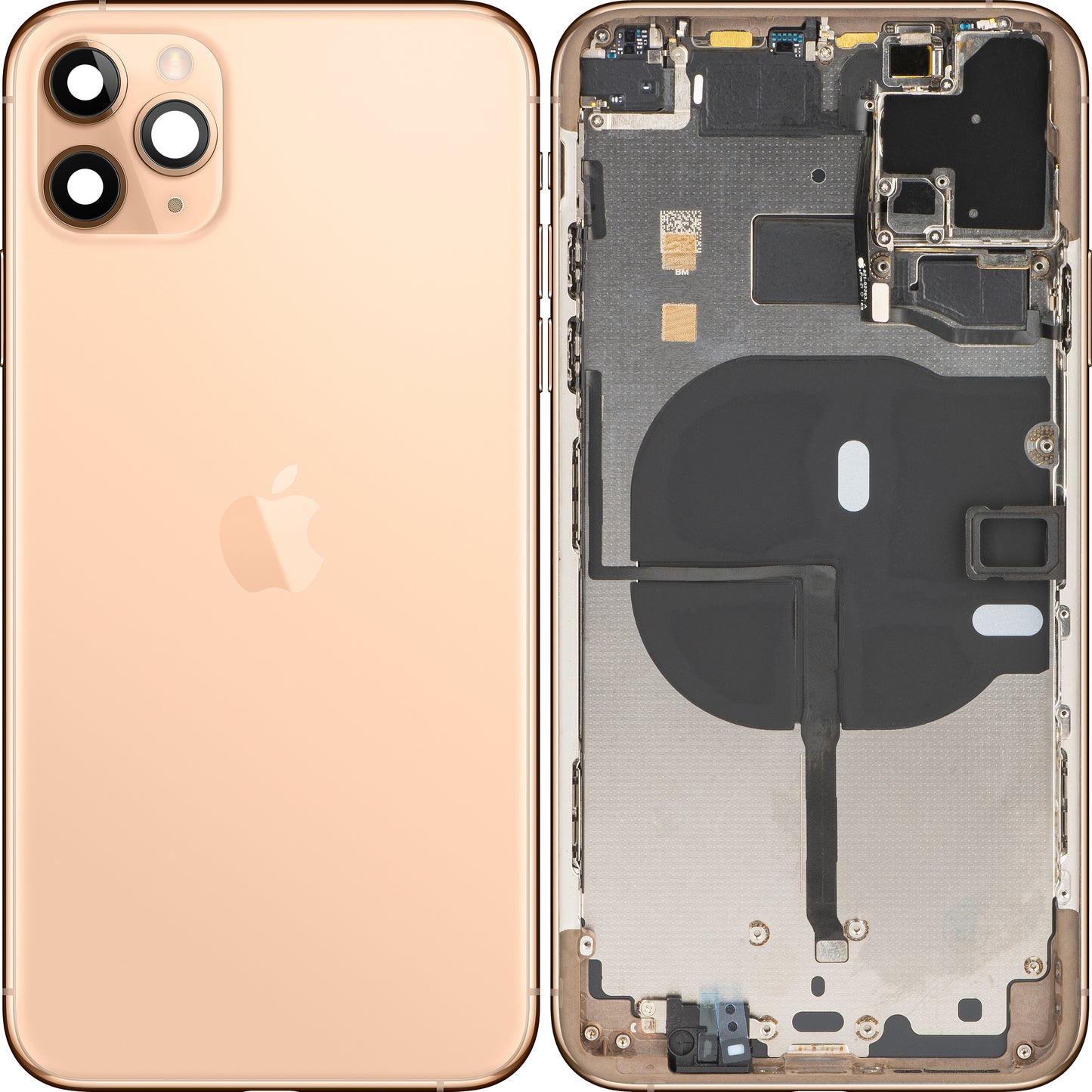 Apple iPhone 11 Pro Max Batterieabdeckung, mit halbem Gehäuse, Gold, Swap