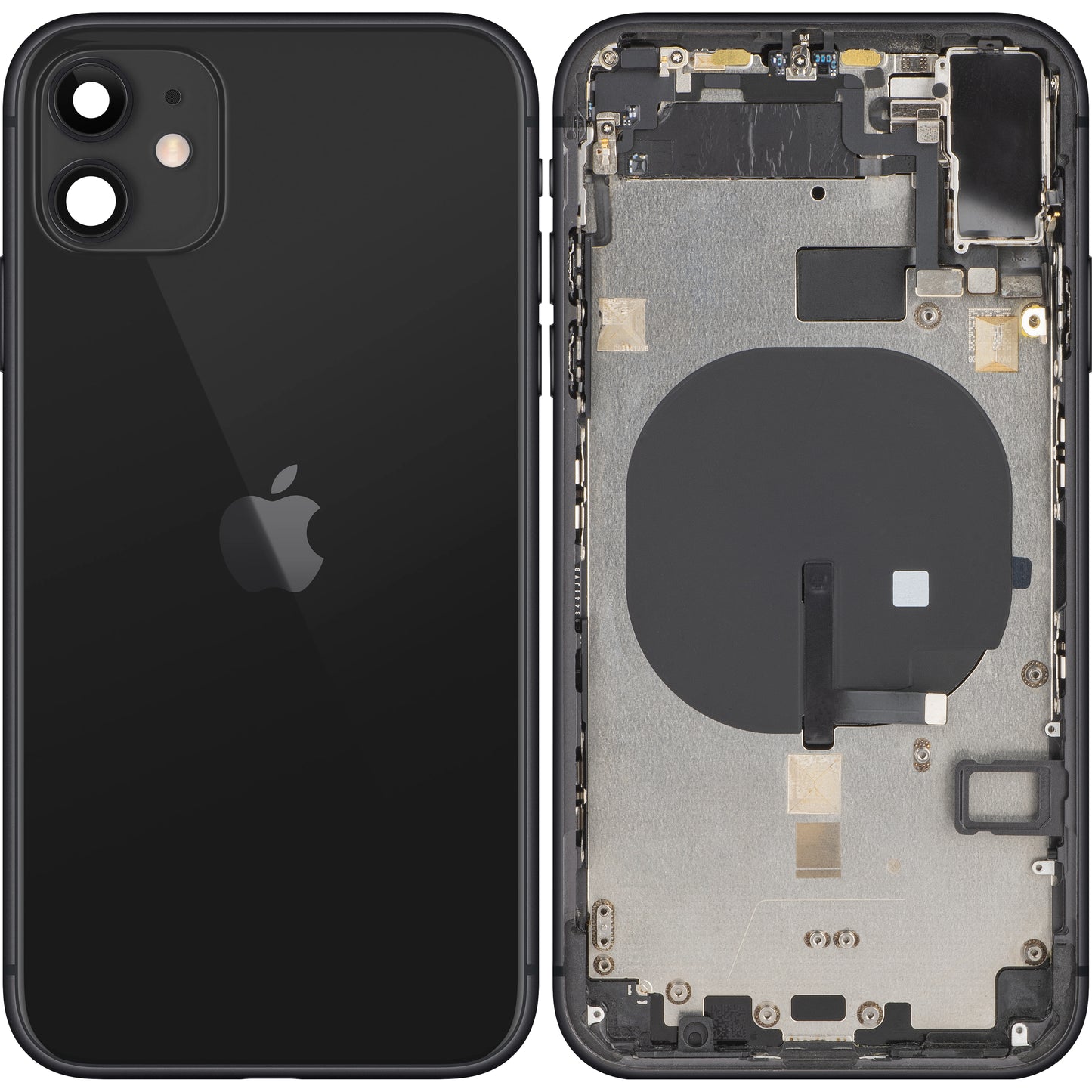 Apple iPhone 11 Batterieabdeckung, mit Mittelgehäuse, schwarz, Swap