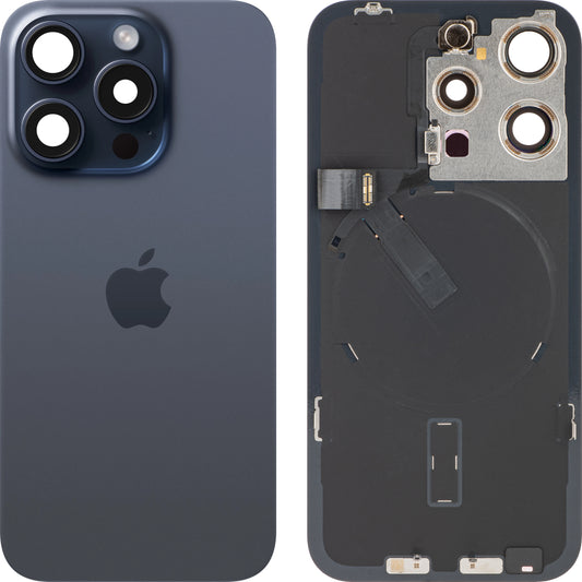 Coperchio della batteria Apple iPhone 15 Pro, blu (blu titanio), Swap