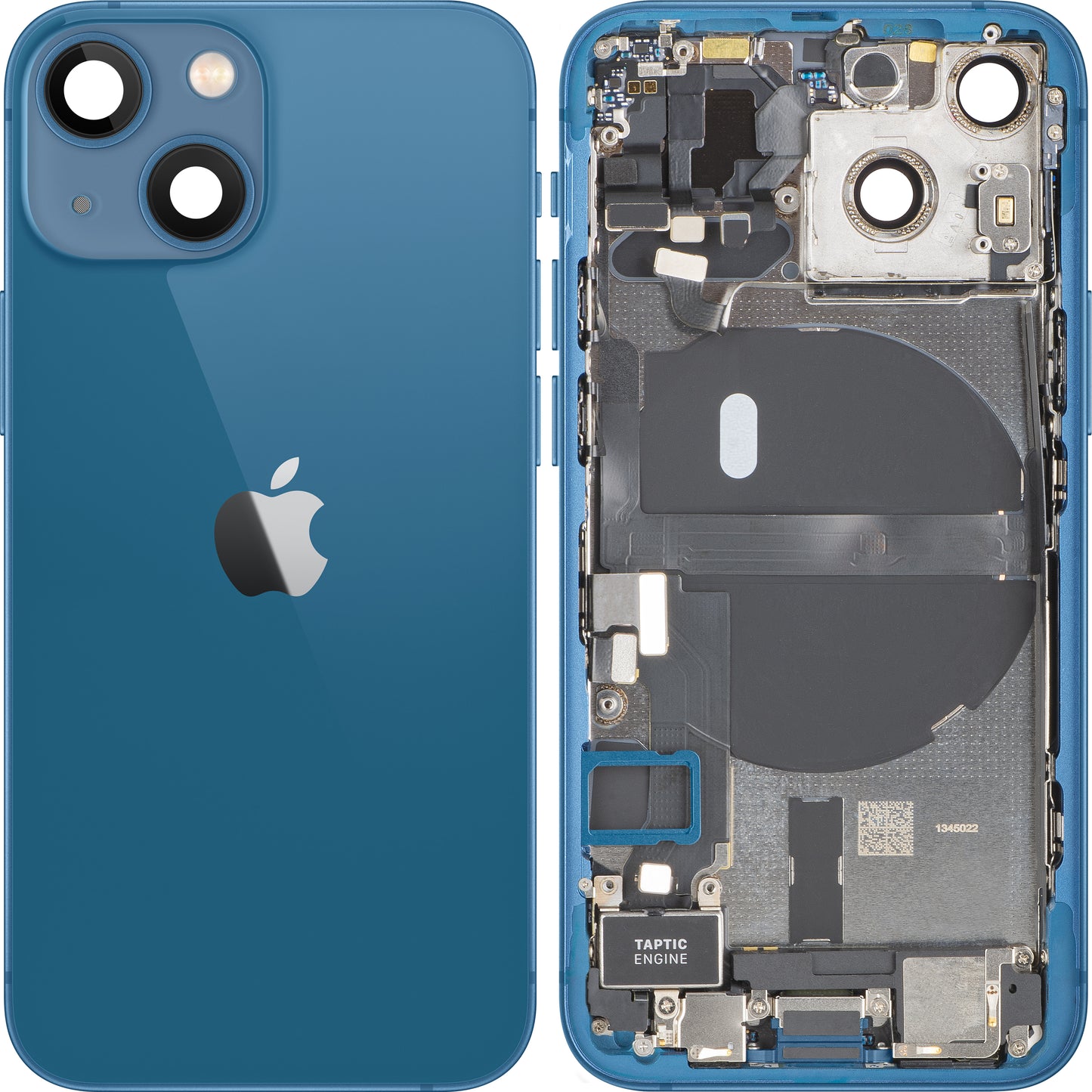 Batteriedeckel Apple iPhone 13 mini, mit Mittelgehäuse, Vollständige Teile, Blau, Swap